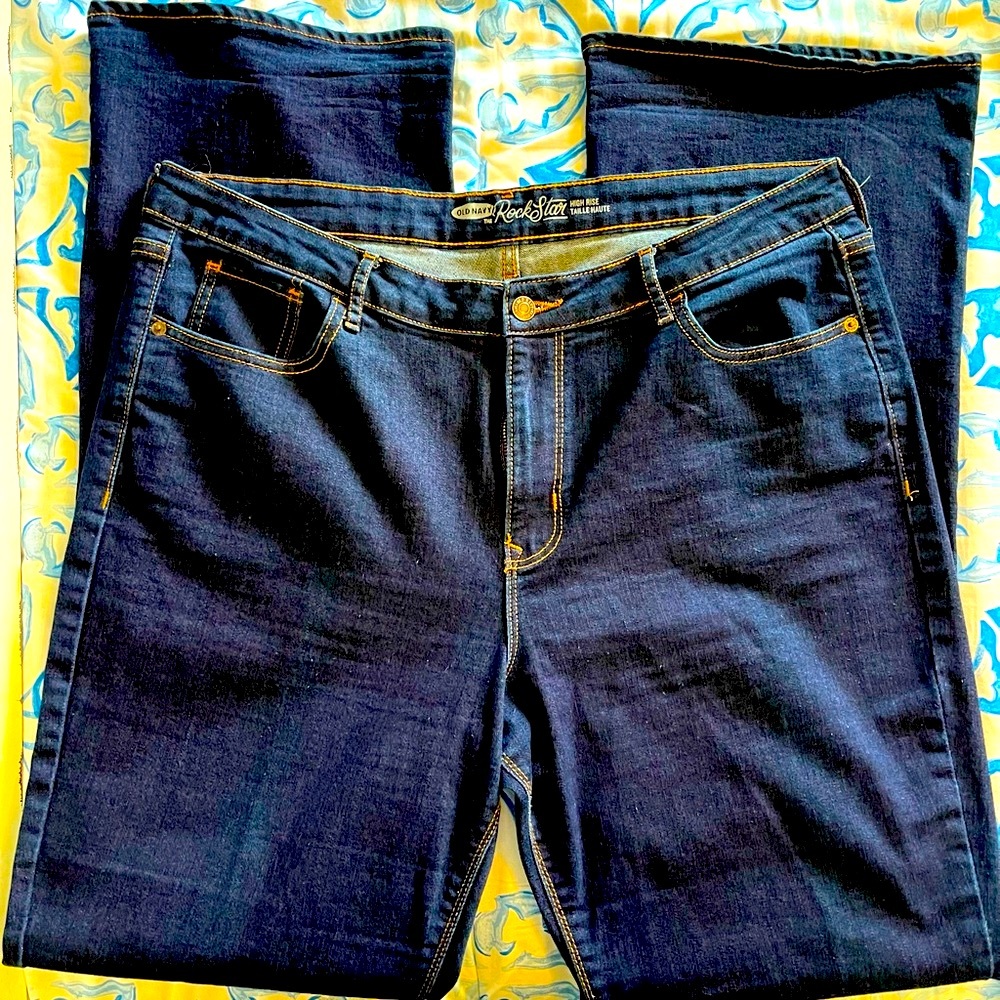 Old Navy High Rise Jeans (Flare) legs Blue